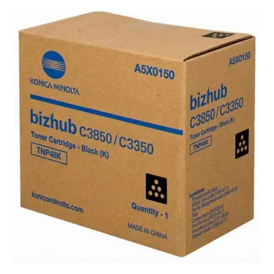 Konica Minolta originální toner A5X0150, black, 10000str., TNP48K, Konica Minolta Bizhub C3350, 