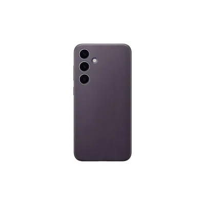 Kryt na mobil Samsung Galaxy S24+ Zadní kryt z veganské kůže Dark Violet