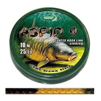 Katran Šňůrka Coated Braided Hook Link Aspid 9 10m 25lb 11,4kg