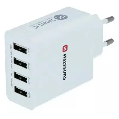 Nabíječka do sítě Swissten síťový adaptér SMART IC 4xUSB 5A