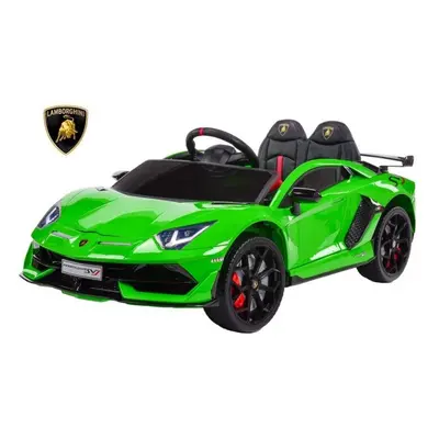 Dětské elektrické auto Lamborghini Aventador, 12V, lakované zelené