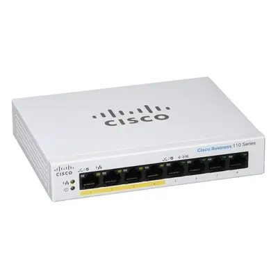 Switch CISCO CBS110 Unmanaged 8-port GE, Partial PoE, Desktop, Ext PS