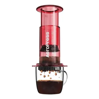 Ruční kávovar Aeropress Clear Red