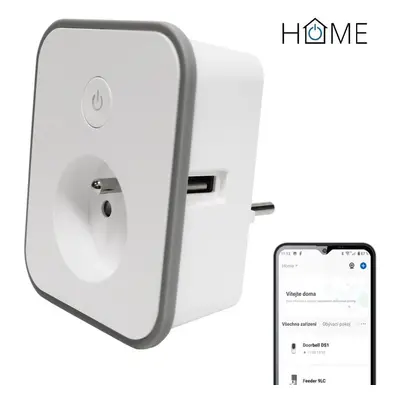 Chytrá zásuvka iGET HOME Power 2 USB - Smart WiFi zásuvka 1x AC 230V s 2x USB portem, měření spo