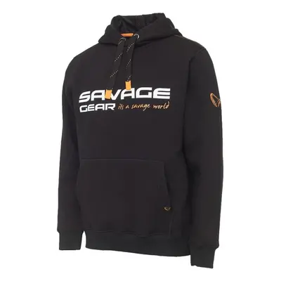 Savage Gear Mikina Cosmo Hoodie Black Ink S