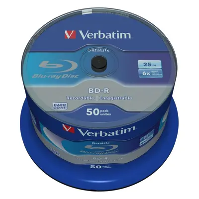 Média VERBATIM BD-R SL DataLife 25GB, 6x, spindle 50 ks