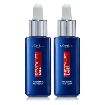 Kosmetická sada L'ORÉAL PARIS Revitalift Laser X3 Retinol Night Serum 2 x 30 ml