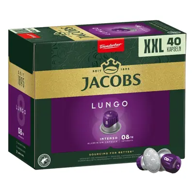 Kávové kapsle Jacobs Lungo intenzita 8, 40ks kapslí pro Nespresso®*