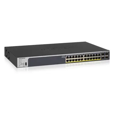 NETGEAR 24-Port Gigabit PoE+ (380W) SmartManaged Pro Switch with 4 SFP Ports