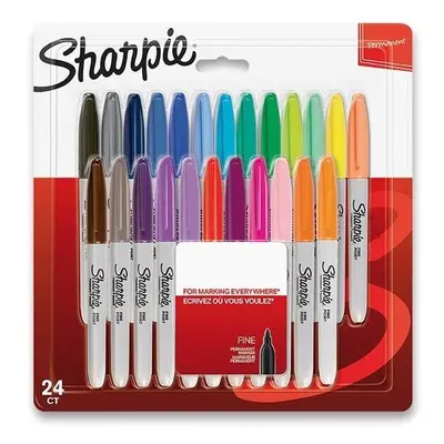 Popisovače SHARPIE Fine, 24 barev