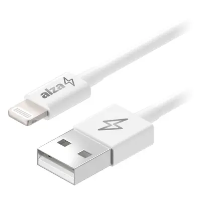 Datový kabel AlzaPower Core USB-A to Lightning MFi (C189) 1m bílý