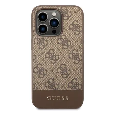 Kryt na mobil Guess 4G Stripe Zadní Kryt pro iPhone 14 Pro Brown