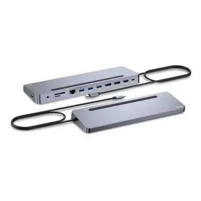 Dokovací stanice i-tec USB-C Metal Ergonomic 4K 3x Display Docking Station, Power Delivery 100W