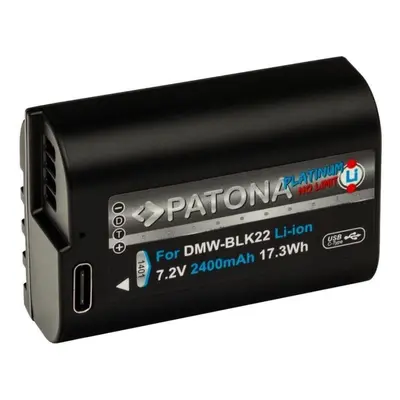 Baterie pro fotoaparát PATONA baterie pro Panasonic DMW-BLK22 2400mAh Li-Ion Platinum USB-C nabí