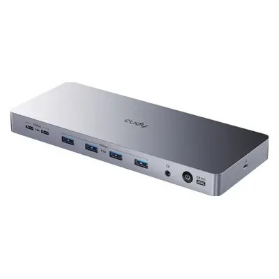 Dokovací stanice CUDY CS700 DUAL 4K, 14-IN-1, USB-C, 150W