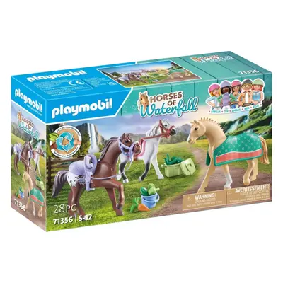 Stavebnice Playmobil 71356 3 koně: Morgan, Quarter Horse a Shagya Arabian