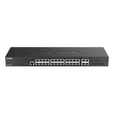 D-Link DGS-2000-28 Managed switch, 24x GbE, 4x RJ45/SFP, fanless