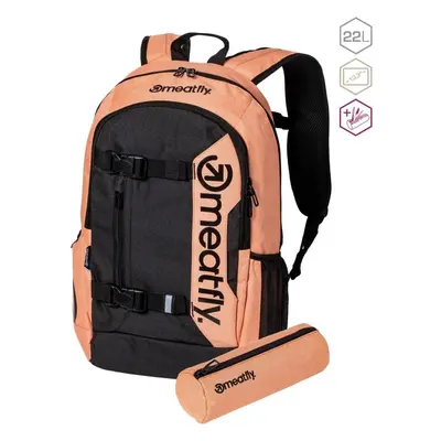 Školní batoh Meatfly Basejumper Peach/Charcoal 22 l