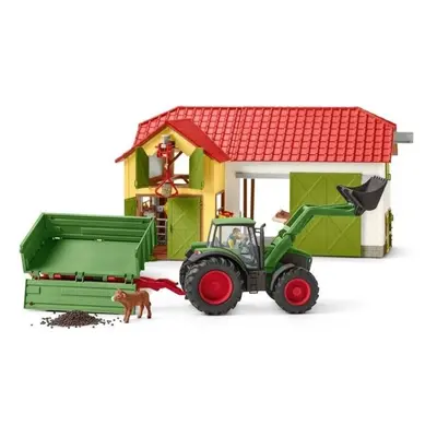 Set figurek a příslušenství Schleich Traktor s vlekem 42379