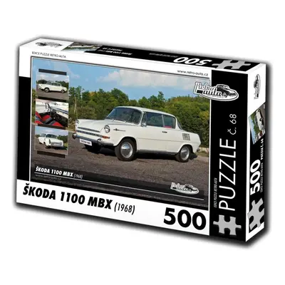 Puzzle Retro-auta Puzzle č. 68 Škoda 1100 MBX (1968) 500 dílků