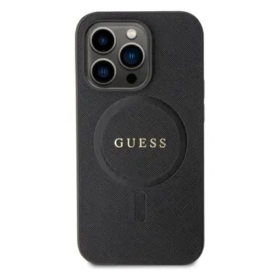 Kryt na mobil Guess PU Saffiano MagSafe Zadní Kryt pro iPhone 15 Pro Black