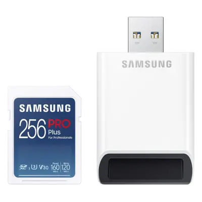 Paměťová karta Samsung SDXC 256GB PRO PLUS + USB adaptér