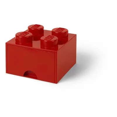 Úložný box LEGO Úložný box 4 s šuplíkem - červená