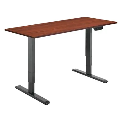 Výškově nastavitelný stůl AlzaErgo Table ET1 NewGen černý + deska TTE-01 140x80cm lamino kaštan