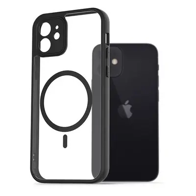 Kryt na mobil AlzaGuard Clear TPU Case Compatible with Magsafe pro iPhone 12 černé