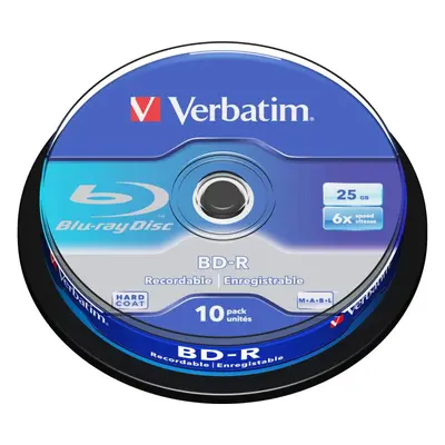 Média VERBATIM BD-R SL 25GB, 6x, spindle 10 ks