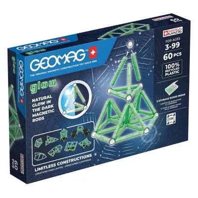 Stavebnice Geomag Glow Recycled 60 dílků