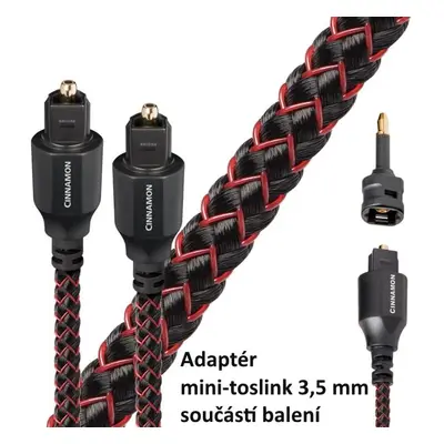 Audioquest Cinnamon Optilink 0,75 m - optický kabel Toslink (+ 3,5 mm mini adaptér)