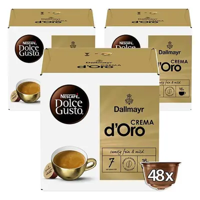 Kávové kapsle Dallmayr Crema d‘Oro by NESCAFÉ Dolce Gusto karton 3 x 16 ks