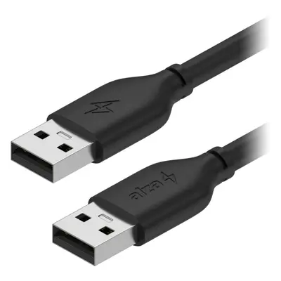 Datový kabel AlzaPower Core USB-A (M) to USB-A (M) 2.0, 3m černý