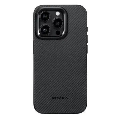 Kryt na mobil Pitaka MagEZ Pro 4 600D Case Black/Grey Twill iPhone 15 Pro Max