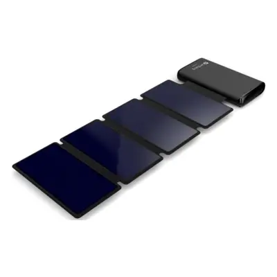 Powerbanka Sandberg Solar 4-Panel Powerbank 25000 mAh, solární nabíječka, černá