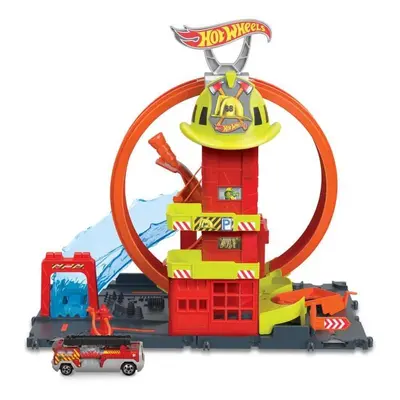 Hot Wheels Hot Wheels City Super hasičská stanice se smyčkou