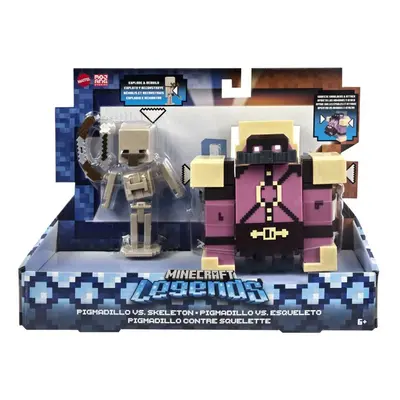 Mattel Minecraft Legends Pygmadillo vs Skeleton