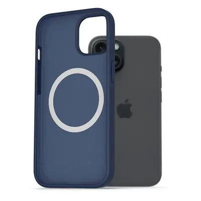 Kryt na mobil AlzaGuard Silicone Case Compatible with Magsafe pro iPhone 15 modrý