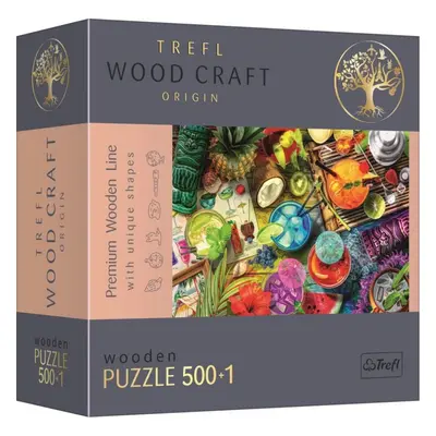 Puzzle Trefl Wood Craft Origin puzzle Barevné koktejly 501 dílků