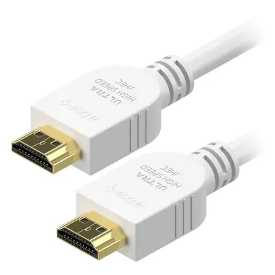 Video kabel AlzaPower Core Premium HDMI 2.1 High Speed 8K 3m bílý