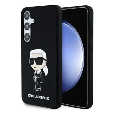 Kryt na mobil Karl Lagerfeld Liquid Silicone Ikonik NFT Zadní Kryt pro Samsung Galaxy S24 Black