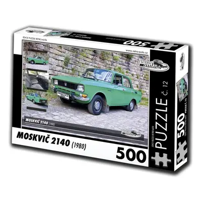 Puzzle Retro-auta Puzzle č. 12 Moskvič 2140 (1980) 500 dílků