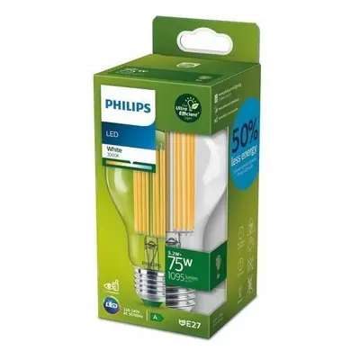 Philips 8719514435674 LED filamentová žárovka 1x5,2W/75W | E27 | 1535lm | 3000K - čirá, Ultra Ef