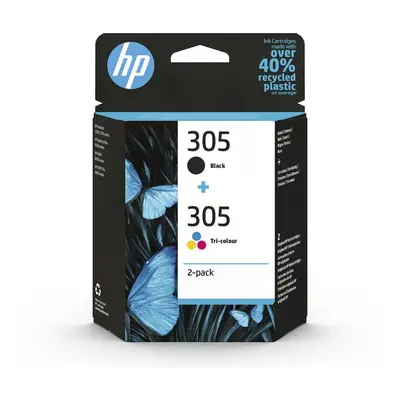 HP originální ink 6ZD17AE, HP 305, HP 2-pack DeskJet 2300, DeskJet 2710, DeskJet 2720, DeskJet