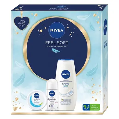 Dárková kosmetická sada NIVEA Feel Soft Trio Set 400 ml