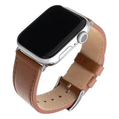 Řemínek FIXED Leather Strap pro Apple Watch 42/44/45/Ultra 49mm hnědý