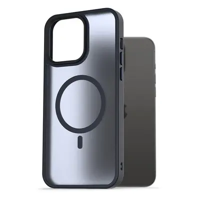 Kryt na mobil AlzaGuard Matte Case Compatible with MagSafe pro iPhone 15 Pro Max tmavě modrý