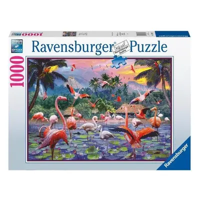 Puzzle Ravensburger puzzle 170821 Růžoví plameňáci 1000 dílků