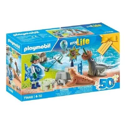 Set figurek a příslušenství Playmobil 71448 Krmení zvířat